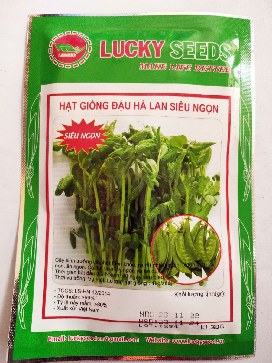 Hạt giống Đậu Hà Lan siêu ngọn Lucky Seeds