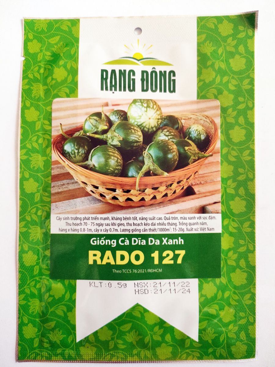 Hạt giống Cà dĩa da xanh Rado 127