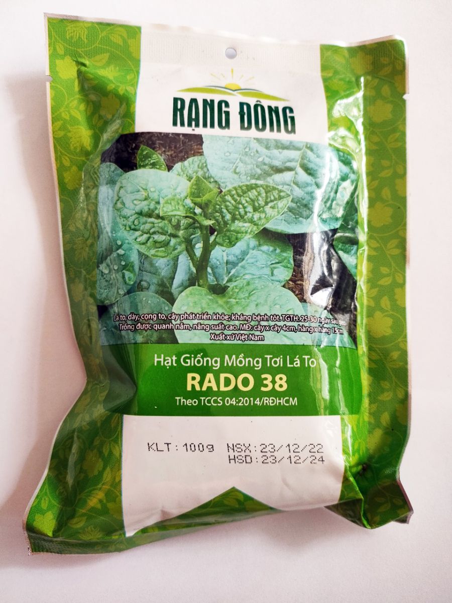 Hạt giống Mồng tơi lá to Rạng Đông RADO 38 - Gói lớn