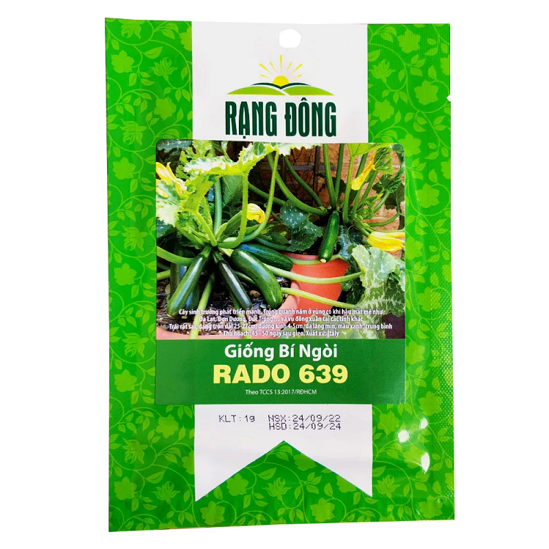 Hạt giống bí ngòi xanh dài Rado 639 Rạng Đông